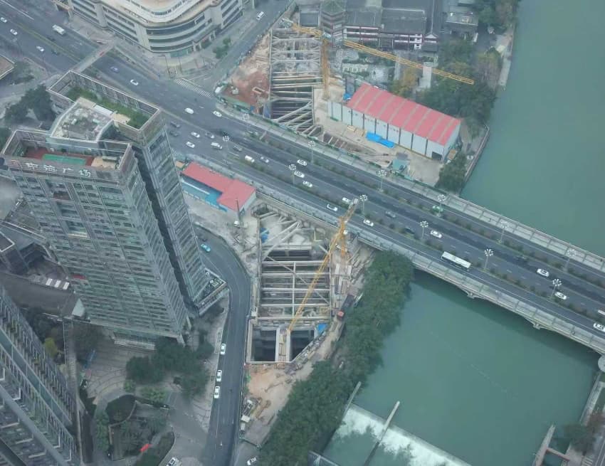 盾构机长距离穿越锦江。成都轨道集团供图