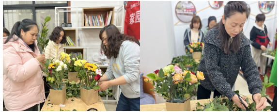 保和街道迎晖社区开展“家园焕新颜 花艺暖邻里”-- 插花邻里融合活动(图3)