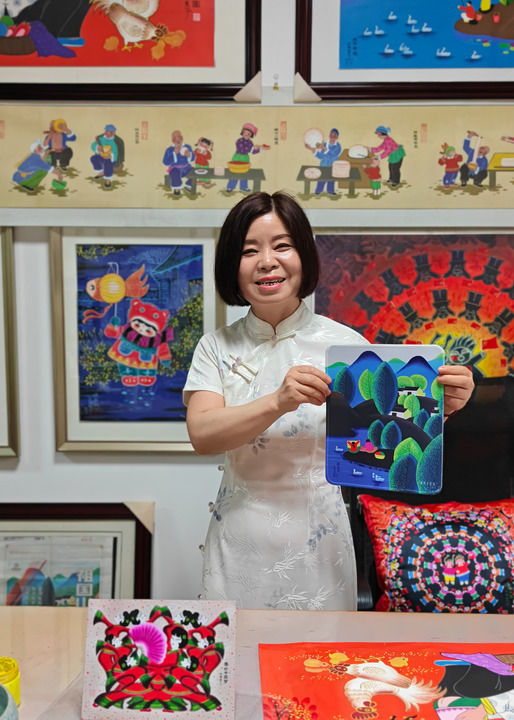 农民画描绘七十载乡村蝶变(图20)